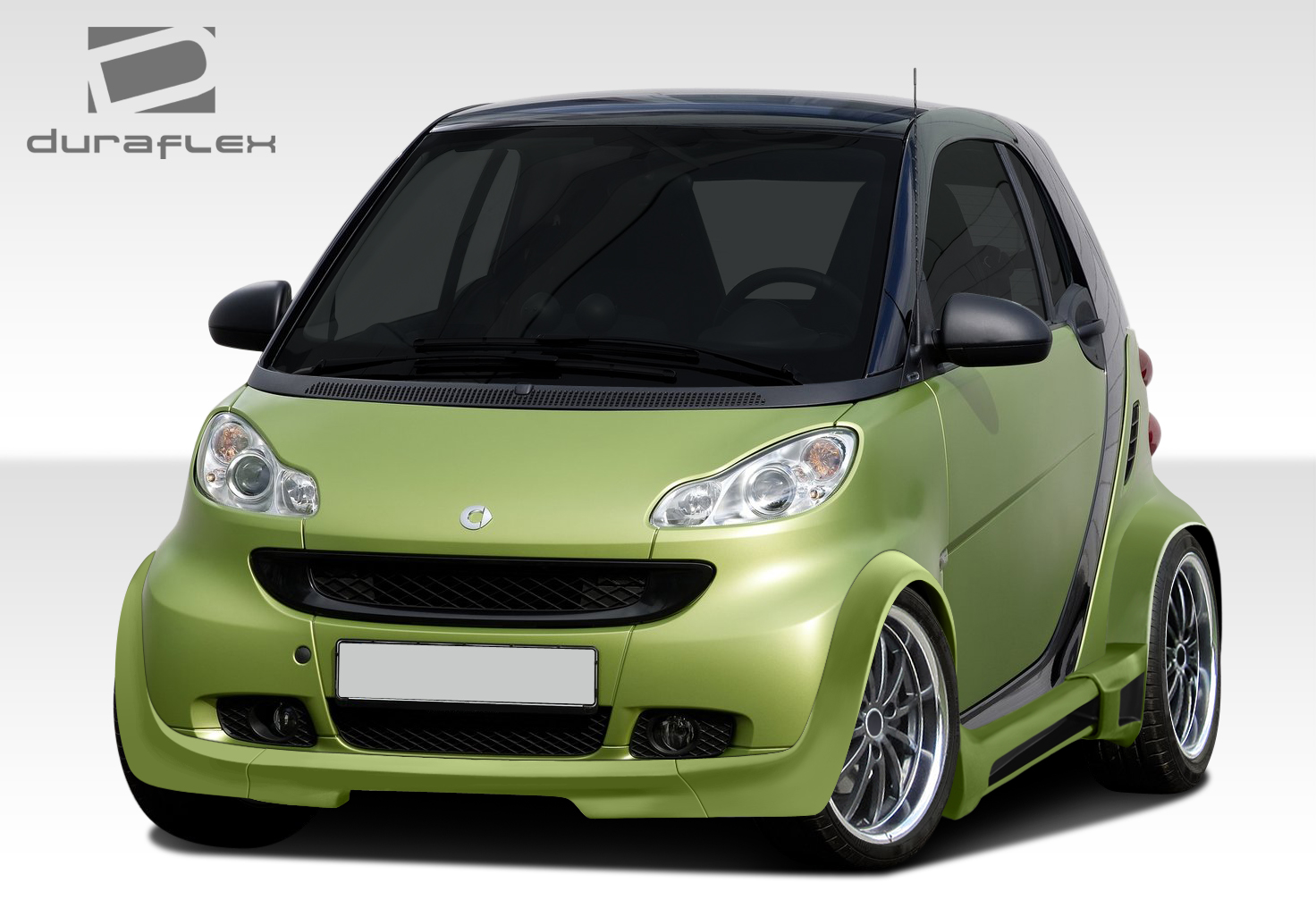 2008-2016 Smart ForTwo Duraflex GT300 Wide Body Kit - 11 Piece - Includes GT300 Wide Body Front Lip Under Spoiler Air Dam (107839) GT300 Wide Body Side Skirts Rocker Panels (107840) GT300 Wide Body Rear Diffuser (107842) GT300 Wide Body Front Fenders (107