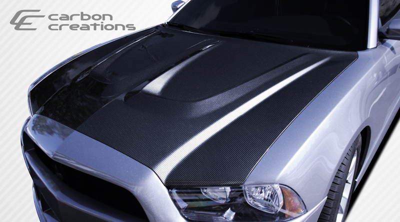 2014 Dodge Charger ALL - Carbon Fiber Fibre Hood Bodykit - Dodge Charger Carbon Creations Circuit Hood - 1 Piece