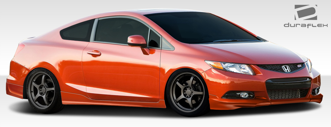 2012-2013 Honda Civic Si 2DR Duraflex H-Sport Body Kit - 6 Piece - Includes H-Sport Front Add Ons (107951) H-Sport Side Skirts (107952) H-Sport Rear Add Ons (107953)