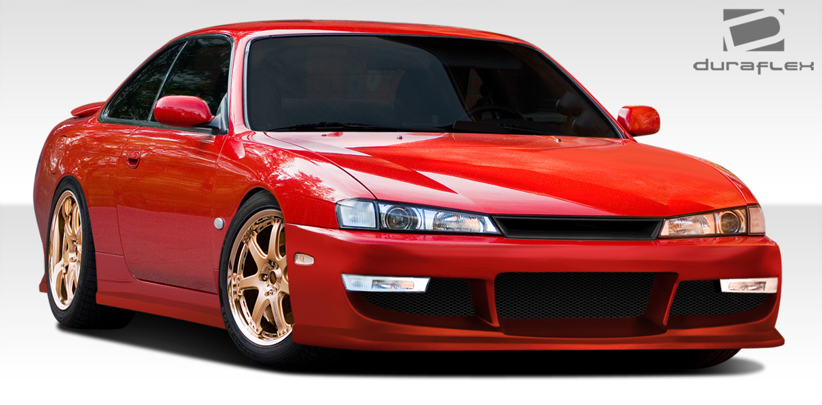 1997-1998 Nissan 240SX S14 Duraflex WX-9 Body Kit - 4 Piece - Includes WX-9 Front Bumper Cover (107823) WX-9 Side Skirts Rocker Panels (107824) WX-9 Rear Bumper Cover (107825)