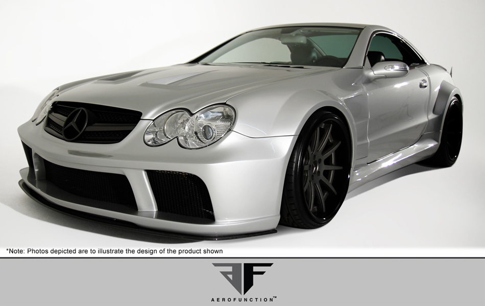 2003-2008 Mercedes SL Class R230 AF Signature Series 1 Wide Body Conversion Kit ( CFP GFK ) - 12 Piece - Includes AF Signature 2 Wide Body Conversion Front Fenders (GFK) (108041) AF Signature 1 Series Conversion Front Bumper Cover (GFK) (108018) AF Signat