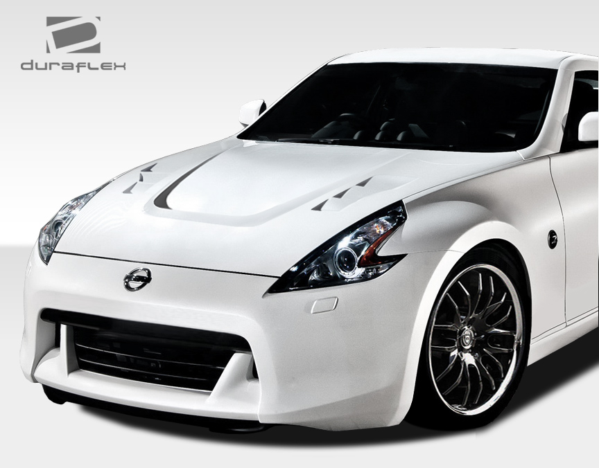 Fiberglass+ Hood Body Kit for 2009 Nissan 370Z   - 2009-2019 Nissan 370Z Z34 Duraflex JP-R Hood - 1 Piece