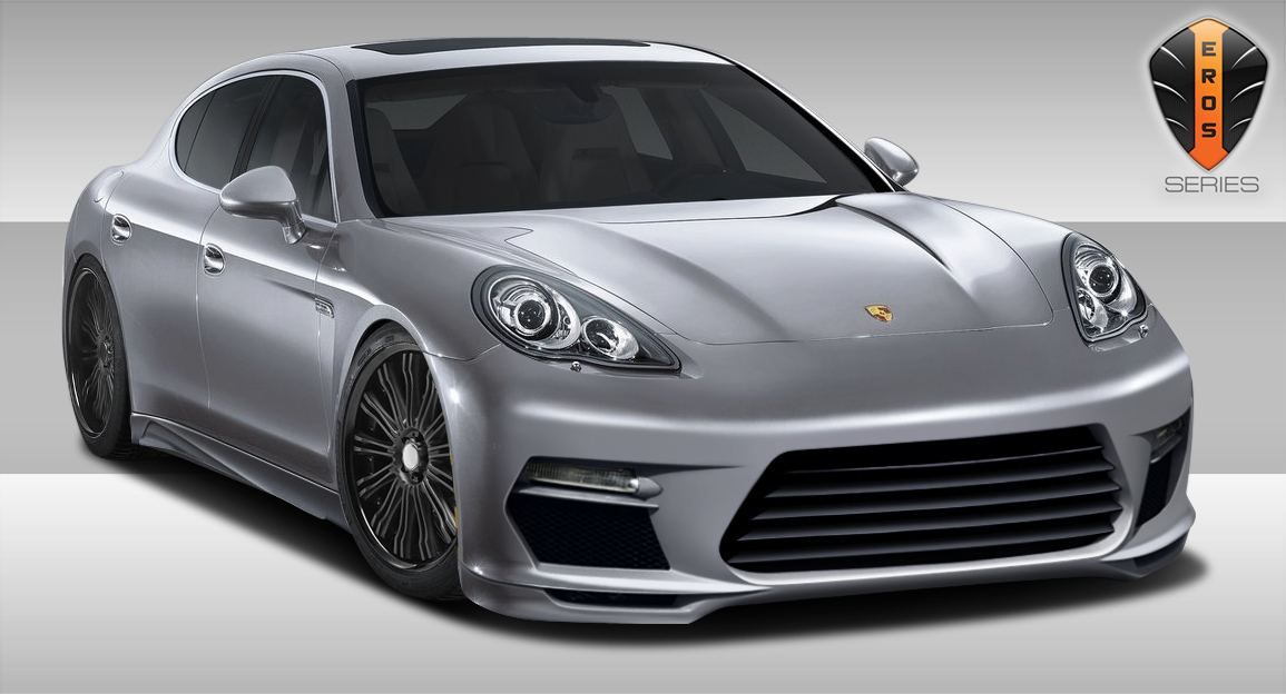 2013 Porsche Panamera  - Fiberglass+ Body Kit Body Kit  - Porsche Panamera Eros Version 3 Body Kit - 4 Piece - Includes Eros Version 3 Front Bumper Co