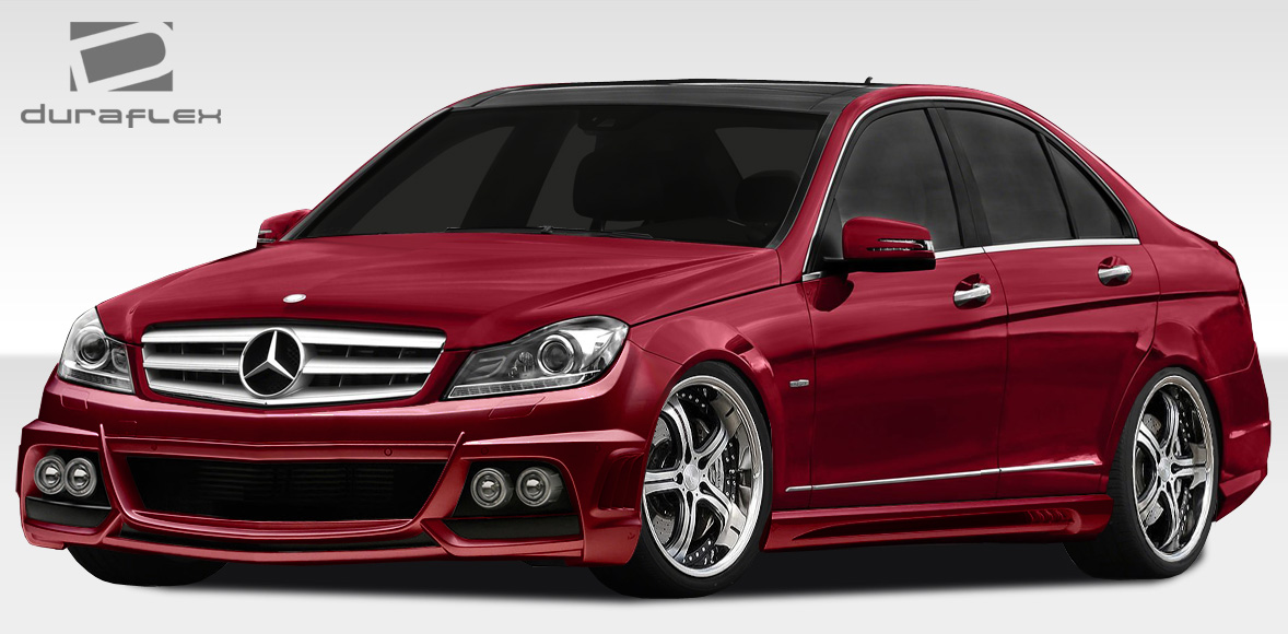 2014 Mercedes C Class ALL - Fiberglass+ Body Kit Bodykit - Mercedes C Class W204 Duraflex W-1 Body Kit - 4 Piece - Includes W-1 Front Bumper Cover (10