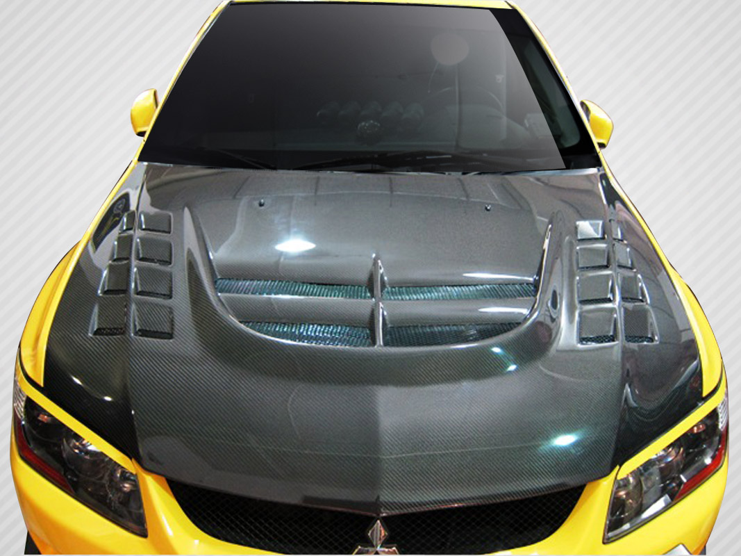 2004 Mitsubishi Evolution ALL Carbon Fiber Fibre Hood Bodykit