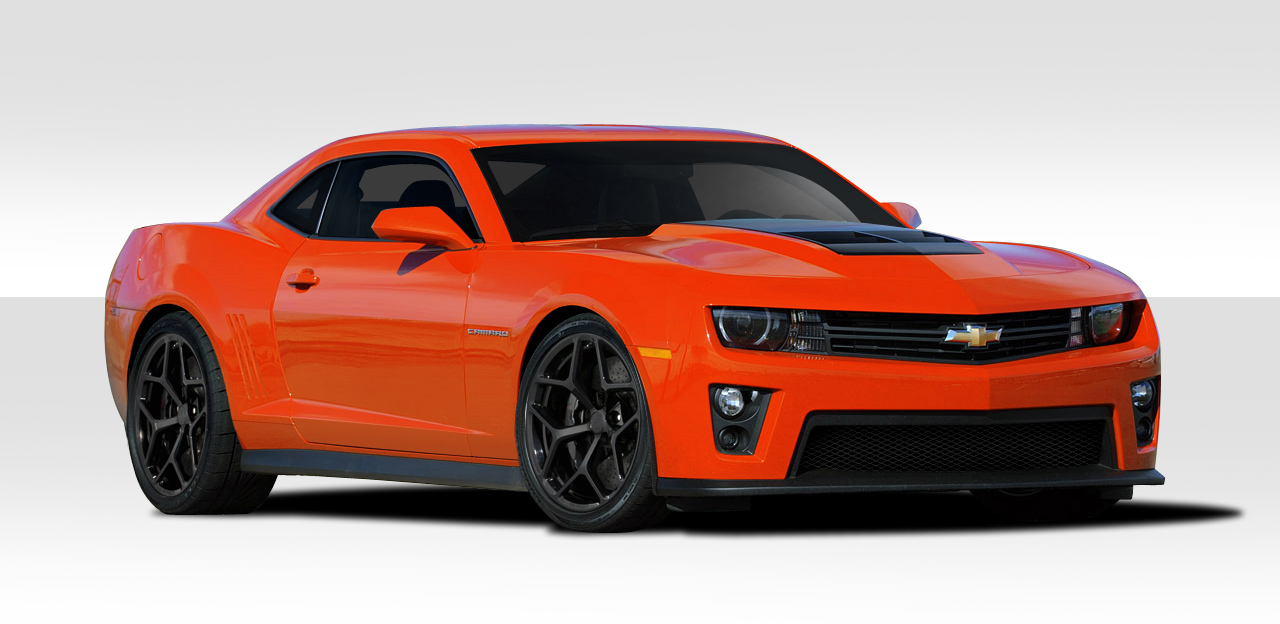 2010-2013 Chevrolet Camaro Duraflex ZL1 Look Body Kit - 5 Piece - Includes ZL1 Look Front Bumper Cover (108184) ZL1 Look Side Skirt Rocker Panels (109022) ZL1 Look Rear Bumper Cover (109021) ZL1 Look Hood (108185)