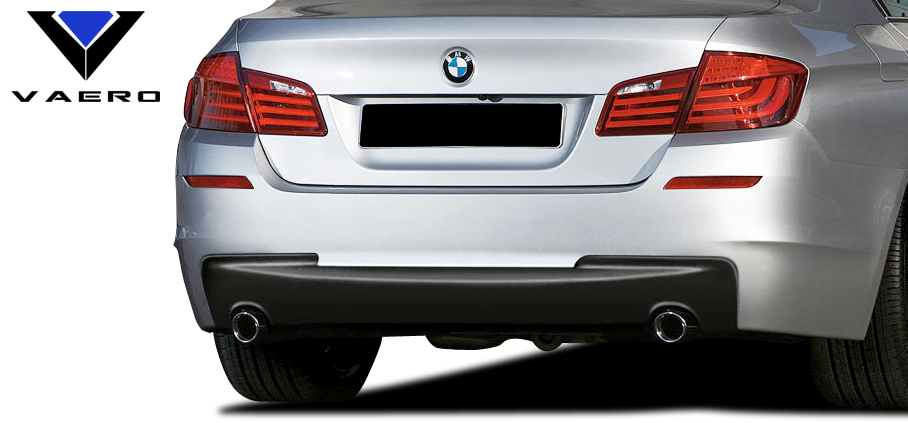 Polypropylene Rear Bumper Bodykit for 2013 BMW 5 Series 4DR - BMW 5 Series 535i F10 4DR Vaero M Sport Look Rear Bumper Cover ( without PDC ) - 2 Piece