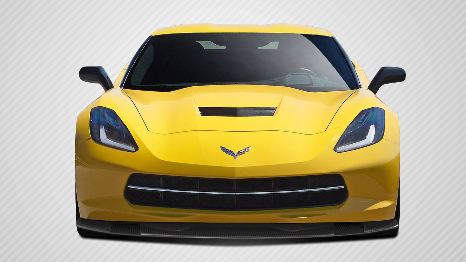 Carbon Fiber Fibre Front Lip/Add On Bodykit for 2016 Chevrolet Corvette ALL - Chevrolet Corvette C7 Carbon Creations Thunderbolt Front Lip Under Air D