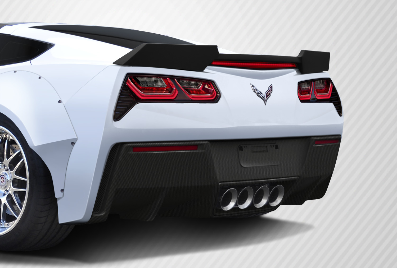 Carbon Fiber Fibre Rear Lip/Add On Bodykit for 2016 Chevrolet Corvette ALL - Chevrolet Corvette C7 Carbon Creations GT Concept Rear Diffuser - 2 Piece