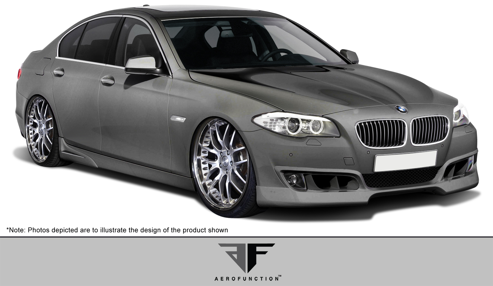 2013 BMW 5 Series 4DR - Polyurethane Body Kit Bodykit - BMW 5 Series F10 AF-1 Body Kit ( PUR-RIM ) - 4 Piece - Includes F10 AF1 Front Add-On Spoiler (