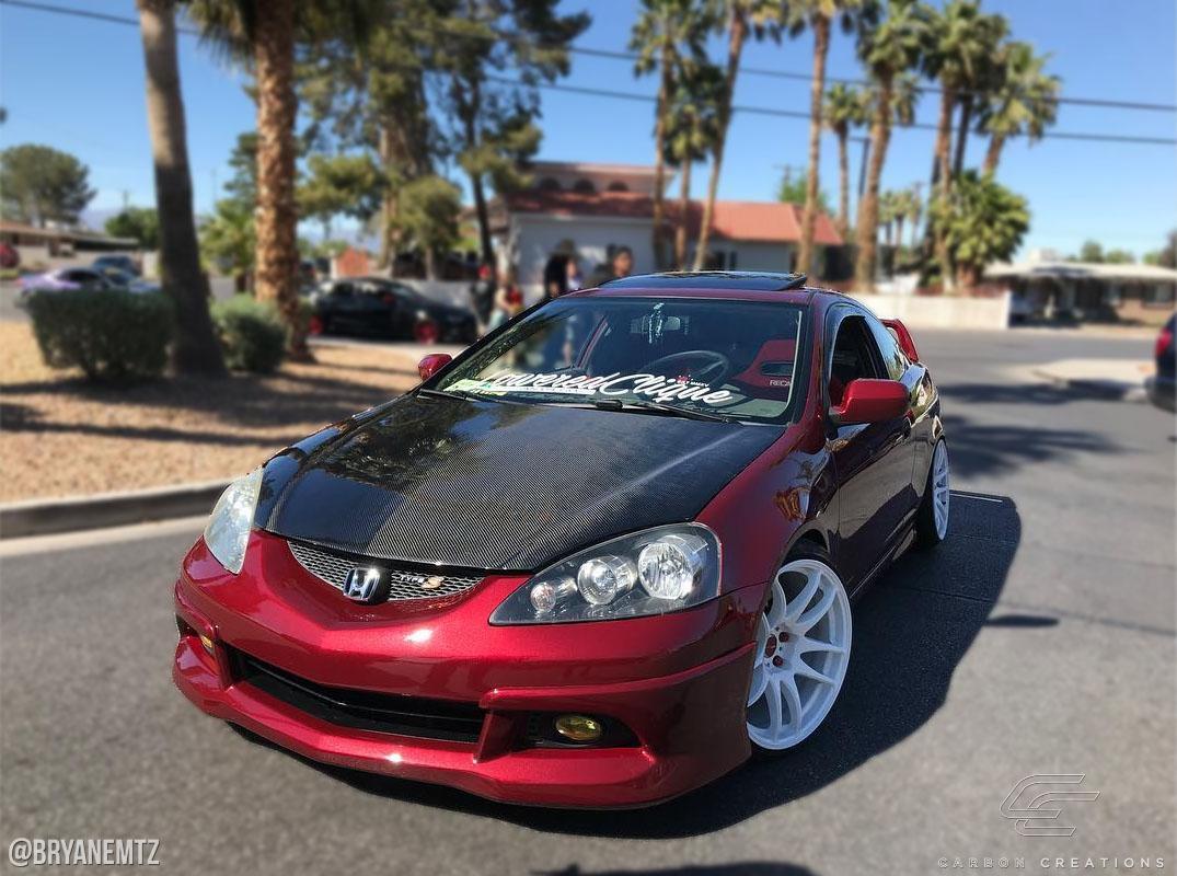 2002-2006 Acura RSX Carbon Creations OEM Look Carbon Fiber Hood - Image 2