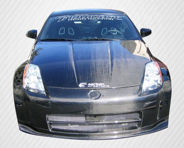 2003-2006 Nissan 350Z Carbon Creations OEM Look Carbon Fiber Hood - Image 1