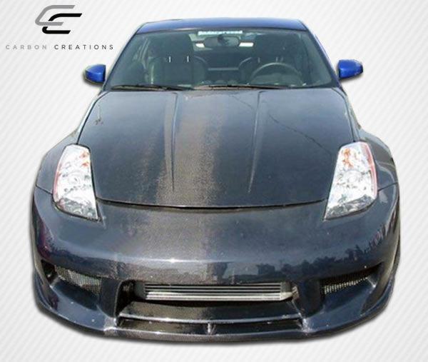 2003-2006 Nissan 350Z Carbon Creations OEM Look Carbon Fiber Hood - Image 2