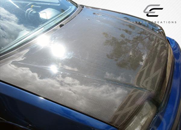 1988-1991 Honda Civic Carbon Creations OEM Look Carbon Fiber Hood - Image 3