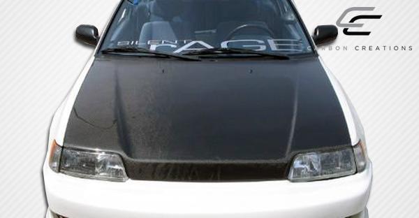 1988-1991 Honda Civic Carbon Creations OEM Look Carbon Fiber Hood - Image 5