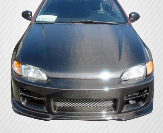 1992-1995 Honda Civic Carbon Creations OEM Look Carbon Fiber Hood - Image 1