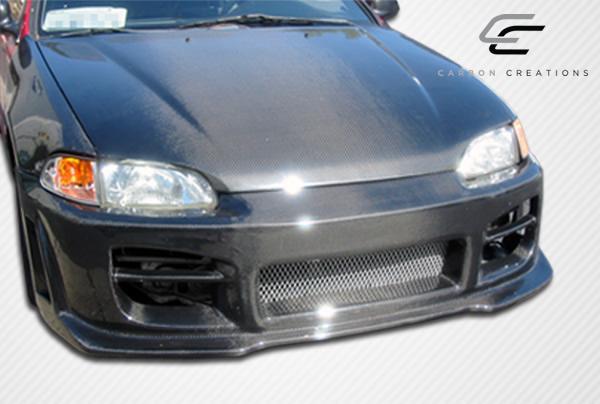 1992-1995 Honda Civic Carbon Creations OEM Look Carbon Fiber Hood - Image 3
