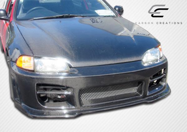 1992-1995 Honda Civic Carbon Creations OEM Look Carbon Fiber Hood - Image 4