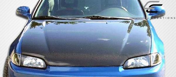1992-1995 Honda Civic Carbon Creations OEM Look Carbon Fiber Hood - Image 8