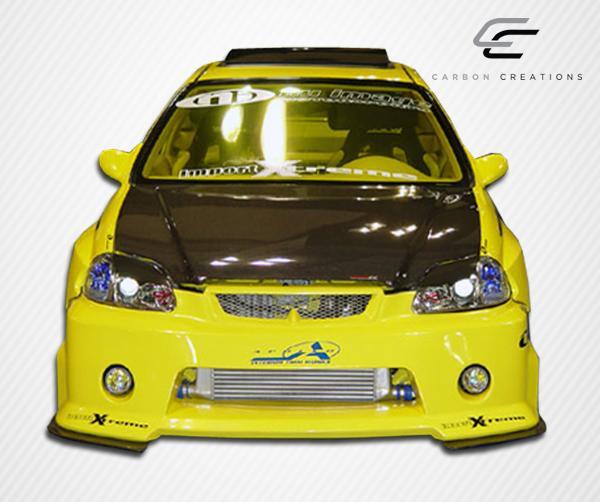 1996-1998 Honda Civic Carbon Creations OEM Look Carbon Fiber Hood - Image 2