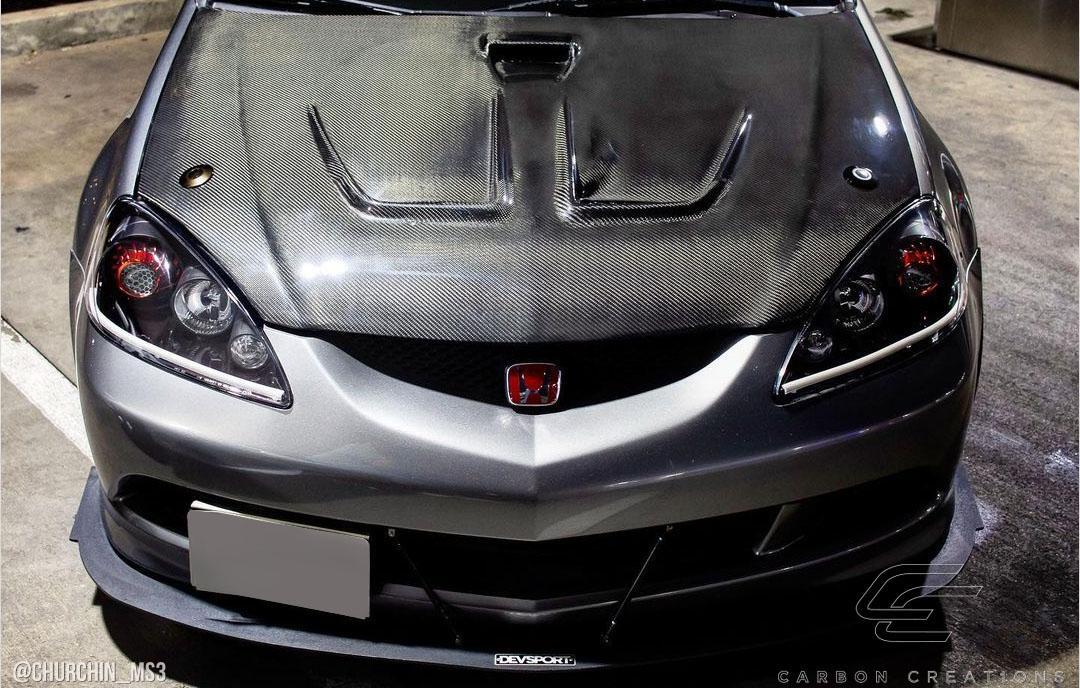 2002-2006 Acura RSX Carbon Creations Type M Carbon Fiber Hood - Image 4