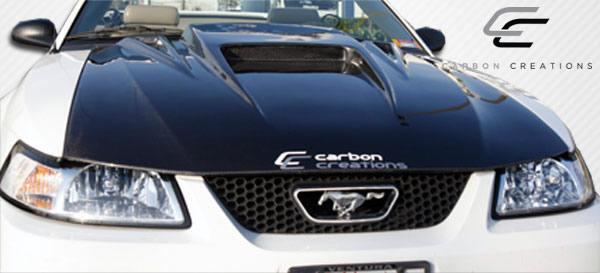 1999-2004 Ford Mustang Carbon Creations Spyder 3 Carbon Fiber Hood - Image 8