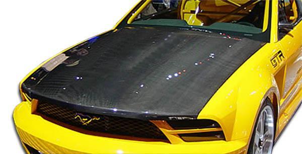 2005-2009 Ford Mustang Carbon Creations OEM Look Carbon Fiber Hood - Image 1