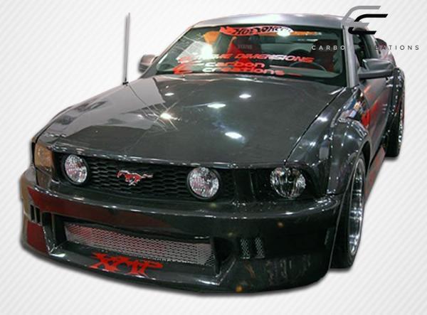 2005-2009 Ford Mustang Carbon Creations OEM Look Carbon Fiber Hood - Image 3