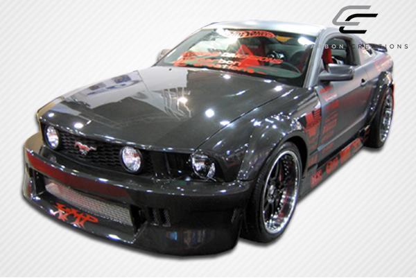 2005-2009 Ford Mustang Carbon Creations OEM Look Carbon Fiber Hood - Image 4