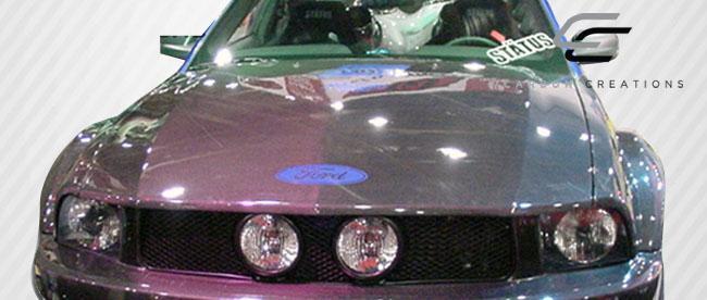2005-2009 Ford Mustang Carbon Creations OEM Look Carbon Fiber Hood - Image 7