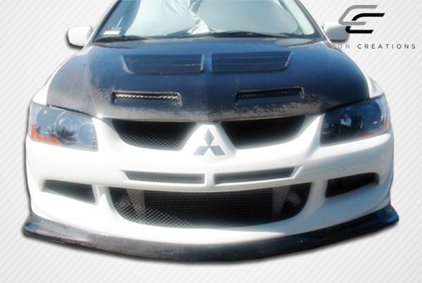 2003-2005 Mitsubishi Evolution Carbon Creations Demon Carbon Fiber Front Lip - Image 3