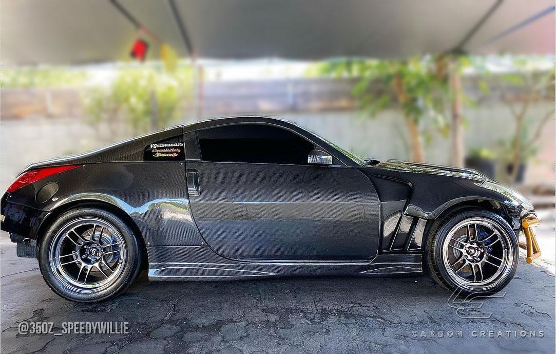 2003-2008 Nissan 350Z Carbon Creations N-1 Carbon Fiber Side Skirts - Image 2