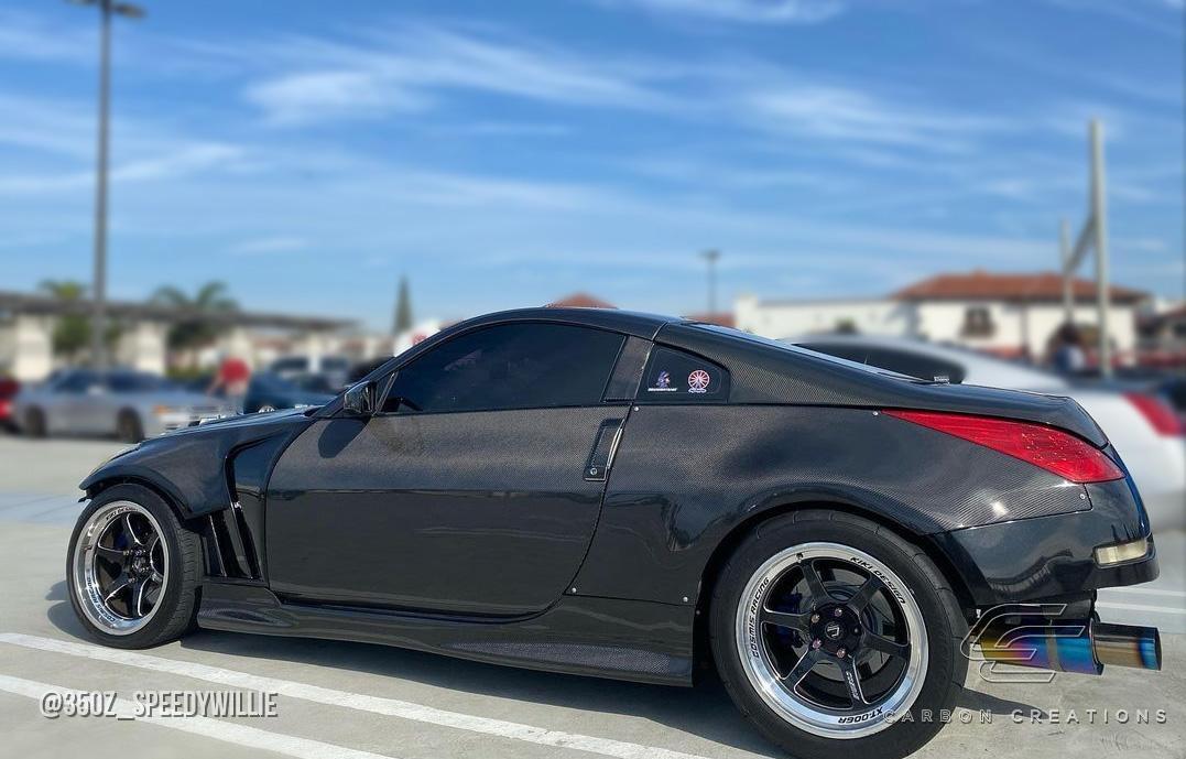 2003-2008 Nissan 350Z Carbon Creations N-1 Carbon Fiber Side Skirts - Image 3