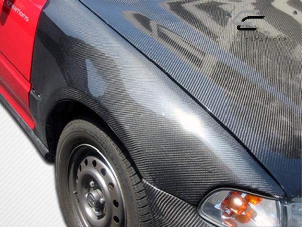 1992-1995 Honda Civic Carbon Creations OEM Look Carbon Fiber Fender - Image 3