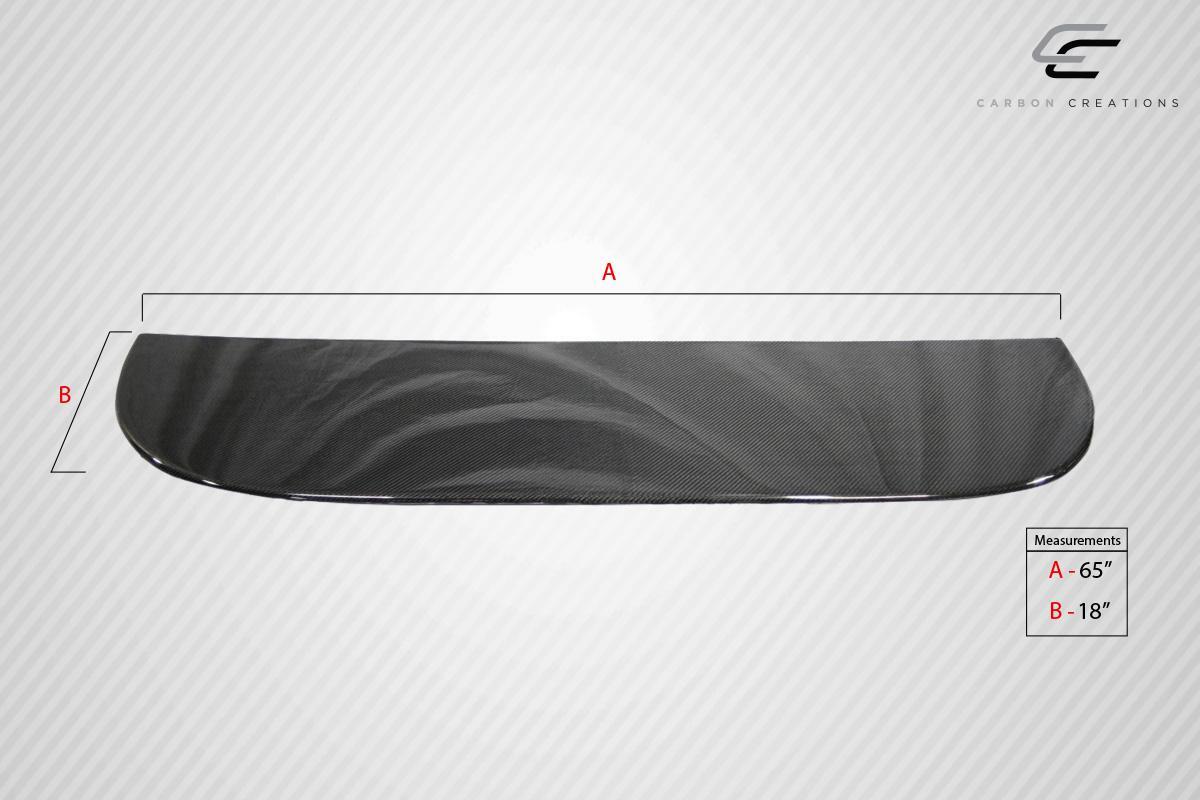 Universal Carbon Creations Middle Splitter Front Lip Under Spoiler Air Dam - 1 Piece - Image 3