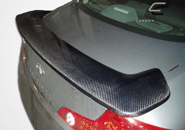 2003-2007 Infiniti G Coupe Carbon Creations OEM Look Carbon Fiber Rear Wing - Image 3