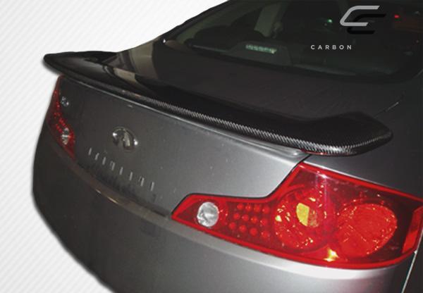 2003-2007 Infiniti G Coupe Carbon Creations OEM Look Carbon Fiber Rear Wing - Image 5