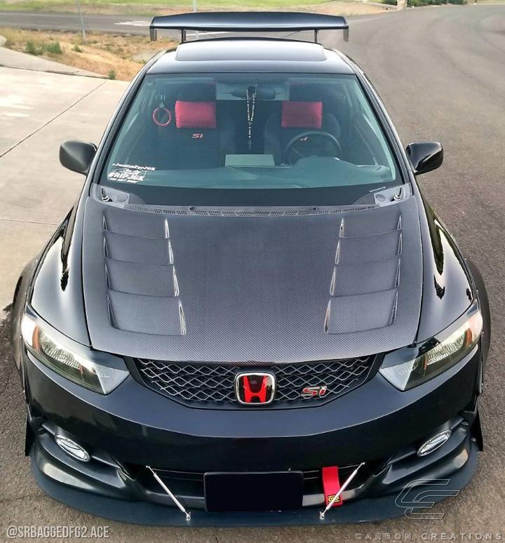 2006-2011 Honda Civic Carbon Creations Circuit Carbon Fiber Hood - Image 9