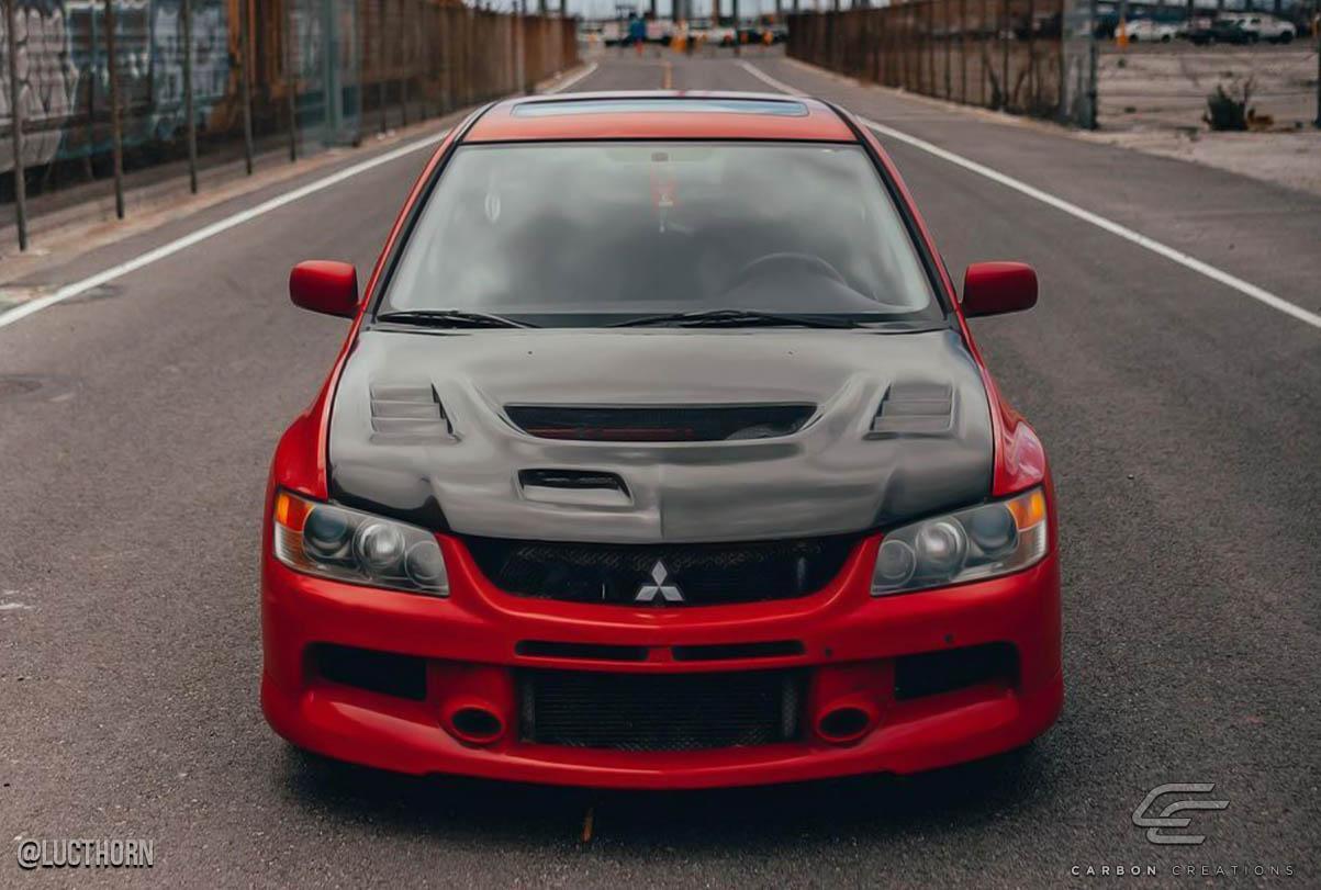 2003-2006 Mitsubishi Evolution Carbon Creations C-1 Carbon Fiber Hood - Image 5