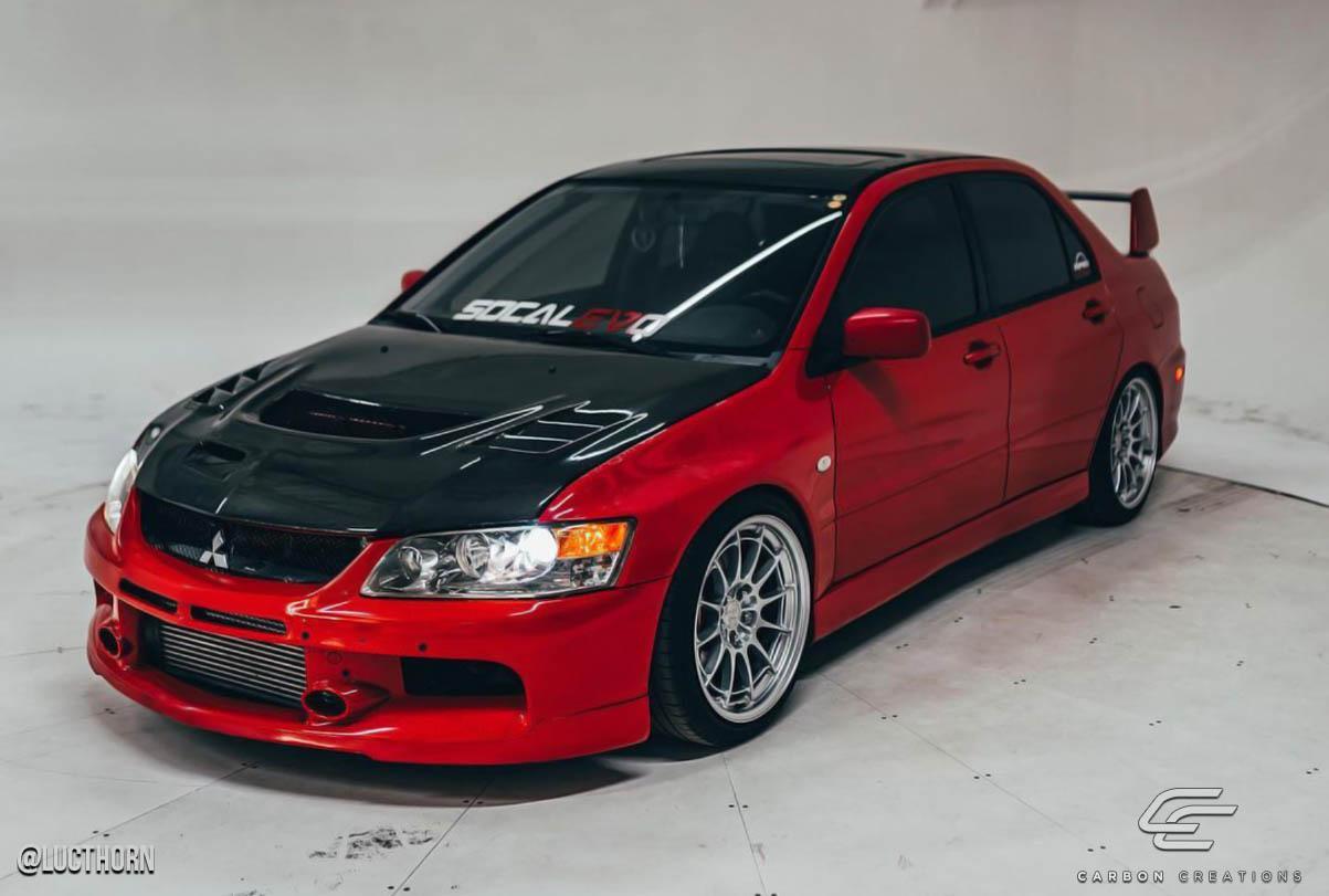 2003-2006 Mitsubishi Evolution Carbon Creations C-1 Carbon Fiber Hood - Image 7