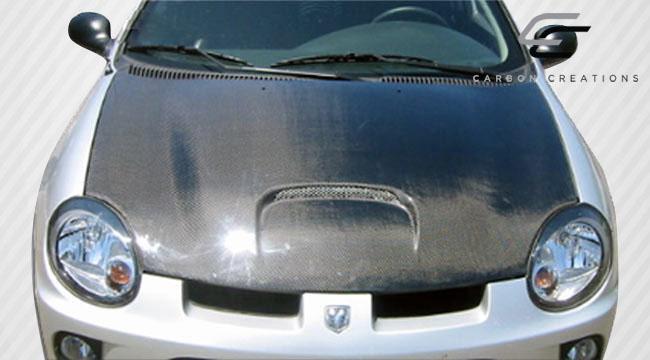 2000-2005 Dodge Neon Carbon Creations SRT Look Carbon Fiber Hood - Image 2