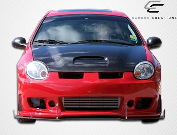 2000-2005 Dodge Neon Carbon Creations SRT Look Carbon Fiber Hood - Image 3