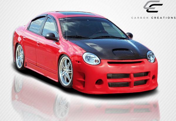 2000-2005 Dodge Neon Carbon Creations SRT Look Carbon Fiber Hood - Image 4