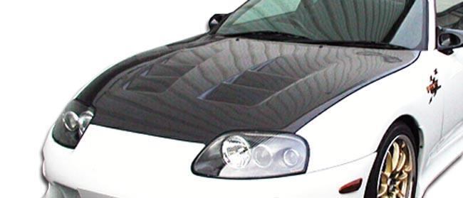1993-1998 Toyota Supra Carbon Creations TS-1 Carbon Fiber Hood - Image 1