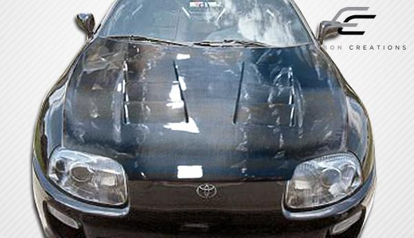 1993-1998 Toyota Supra Carbon Creations TS-1 Carbon Fiber Hood - Image 2