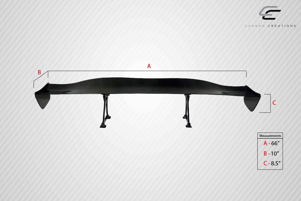 Universal Carbon Creations GT Concept Wing Trunk Lid Spoiler - 1 Piece - Image 5