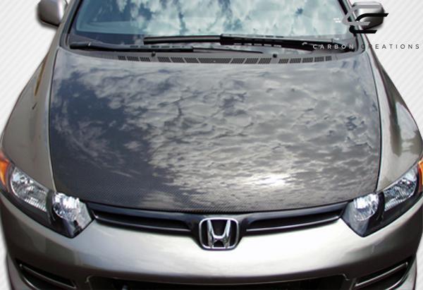 2006-2011 Honda Civic Carbon Creations OEM Look Carbon Fiber Hood - Image 2