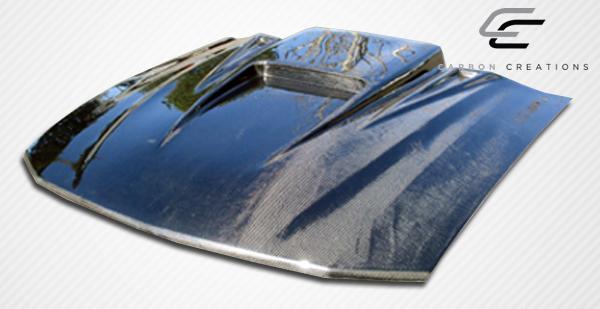 2005-2009 Ford Mustang Carbon Creations Spyder 3 Carbon Fiber Hood - Image 6