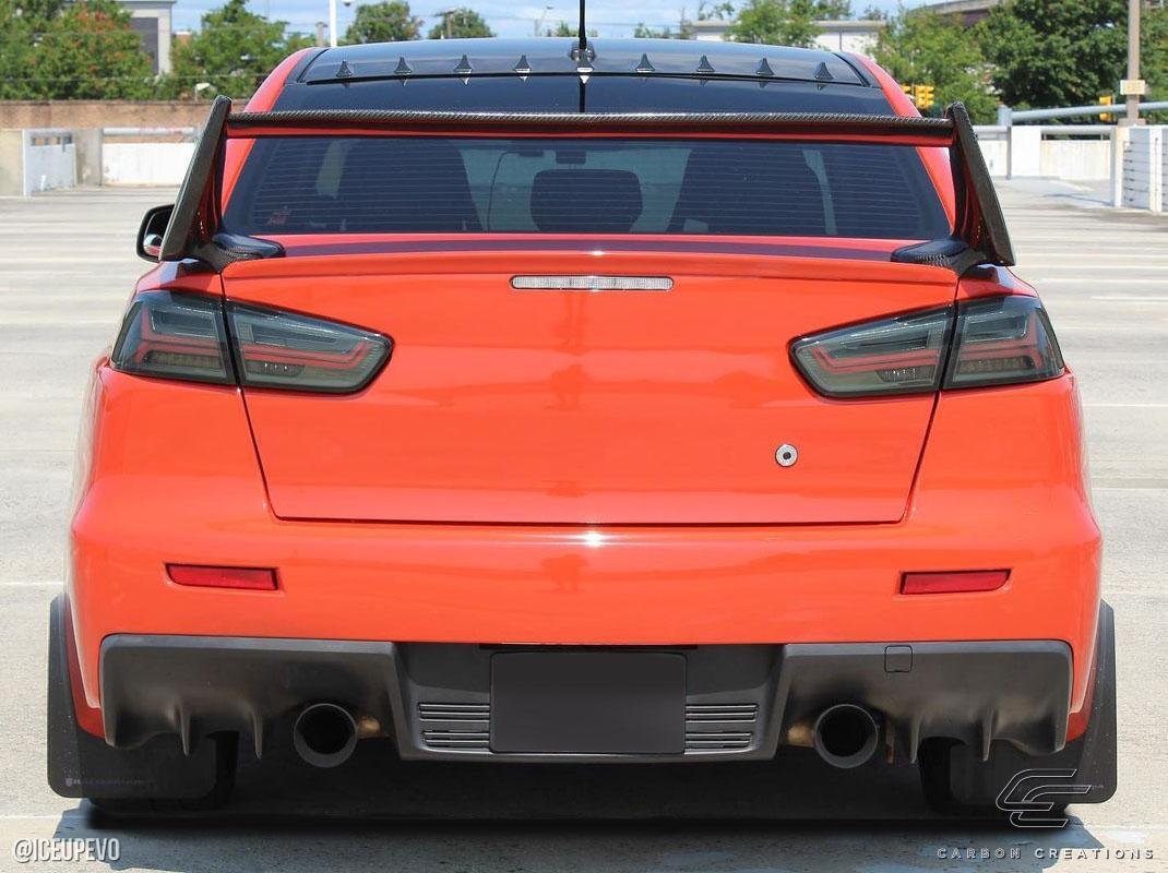 2008-2017 Mitsubishi Evolution Carbon Creations GT Concept Carbon Fiber Rear Wing - Image 2