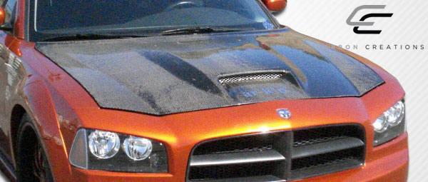 2006-2010 Dodge Charger Carbon Creations SRT Look Carbon Fiber Hood - Image 2